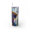 Skinny Tumbler with Straw – 20 oz Stainless Steel Cup