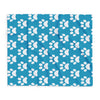 Cozy Paw Print Arctic Fleece Dog Blanket