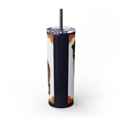 Skinny Tumbler with Straw – 20 oz Stainless Steel Cup