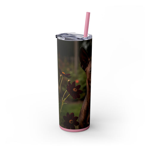 Skinny Tumbler with Straw – 20 oz Stainless Steel Cup