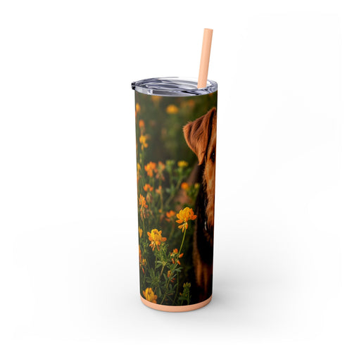 Skinny Tumbler with Straw – 20 oz Stainless Steel Cup