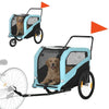 2-in-1 Dog Bike Trailer Pet Stroller Carrier for Large Dogs