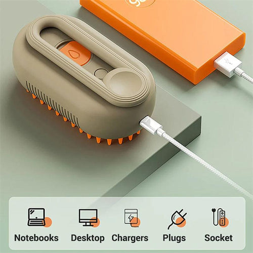 3 In 1 Electric Spray Cat Steam Brush