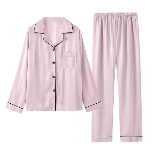 Striped Luxury New Plus Size Silk Loungewear