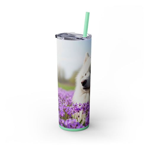 Skinny Tumbler with Straw – 20 oz Stainless Steel Cup