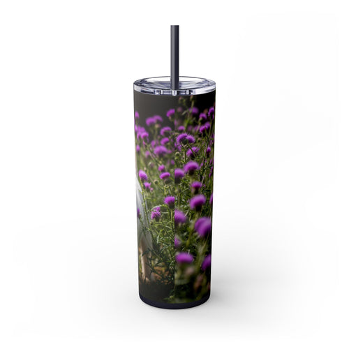 Skinny Tumbler with Straw – 20 oz Stainless Steel Cup