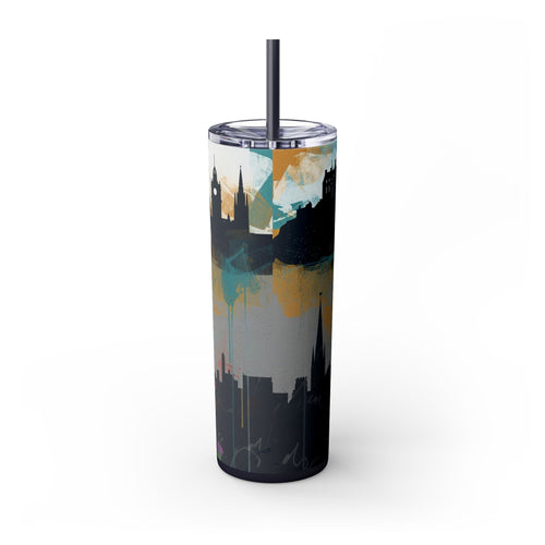 Skinny Tumbler with Straw – 20 oz Stainless Steel Cup