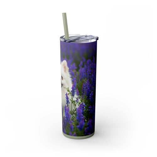 Skinny Tumbler with Straw – 20 oz Stainless Steel Cup