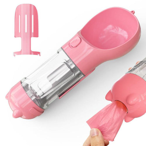 3-in-1 Pet Travel Water Bottle Feeder