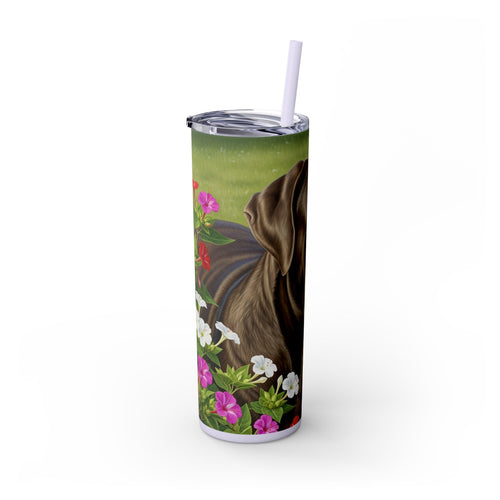 Skinny Tumbler with Straw – 20 oz Stainless Steel Cup