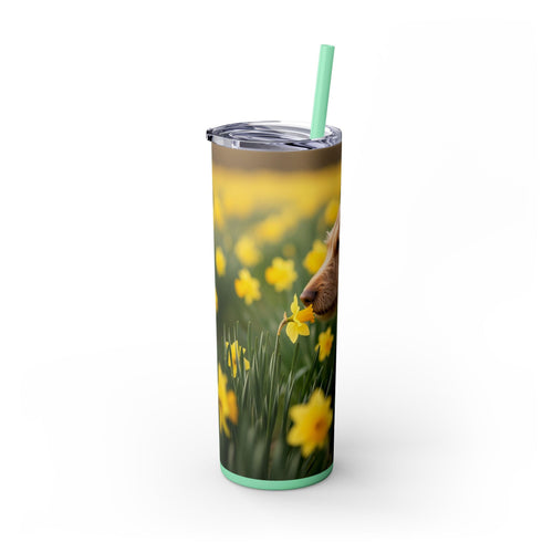 Skinny Tumbler with Straw – 20 oz Stainless Steel Cup