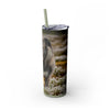 Skinny Tumbler with Straw – 20 oz Stainless Steel Cup