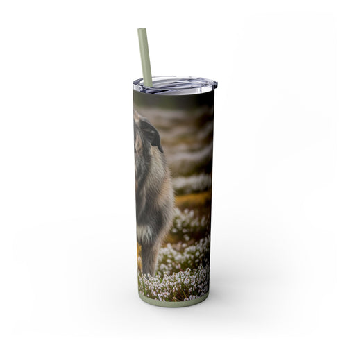Skinny Tumbler with Straw – 20 oz Stainless Steel Cup