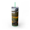 Skinny Tumbler with Straw – 20 oz Stainless Steel Cup