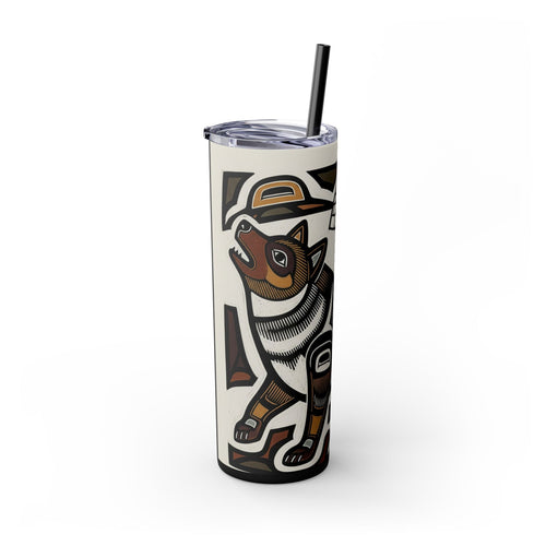 Skinny Tumbler with Straw – 20 oz Stainless Steel Cup