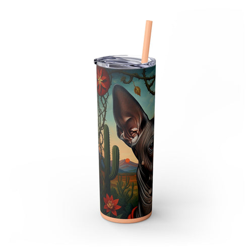 Skinny Tumbler with Straw – 20 oz Stainless Steel Cup