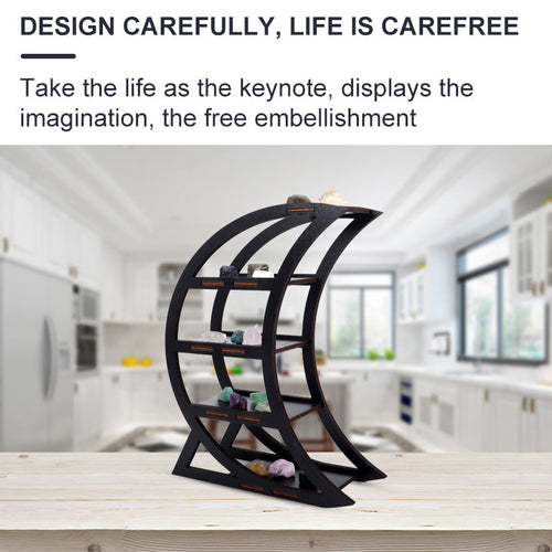 Crescent-shaped Table Decorative Shelf