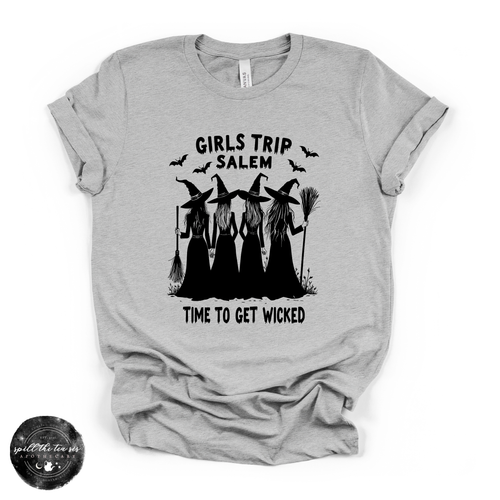 Girls Trip to Salem Tee | Witchy Travel Graphic T-Shirt