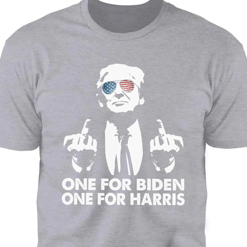 One for Biden One for Harris | Anti Biden Shirt | Republican Shirt | Trump Supporters Shirt Dark C820 - GOP
