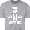 Arrest This Trump 2024 Middle Fingers Unisex Shirt | Trump 2024 Shirt | Republican Shirt | Trump Supporters Shirt Dark C1074 - GOP