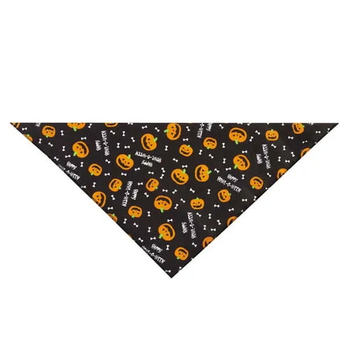 Aria Halloween Dog Bandana 19 Pumpkin & Bone Design Howl-O-Ween Pet Accessory