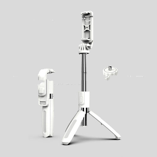 Compatible with Apple, Lengthened Mobile Phone Selfie Stick Bluetooth Tripod