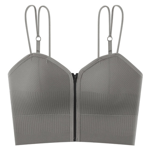Fashion Zipper With Beautiful Back Suspender Vest