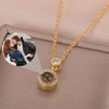 Nano Micro-engraved Text Color Picture Photo Custom 100 Languages Projection Necklace