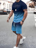 3D Digital New Print Summer Short Sleeve Shorts Leisure Sports Suit