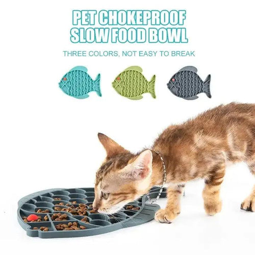 Silicone Pet Dogs Slow Food Plate
