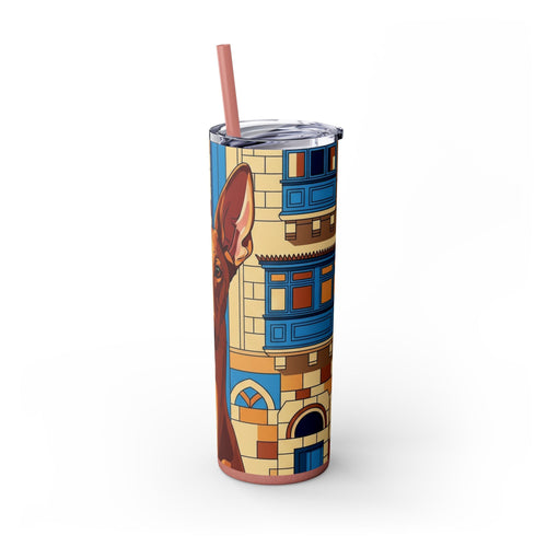 Skinny Tumbler with Straw – 20 oz Stainless Steel Cup