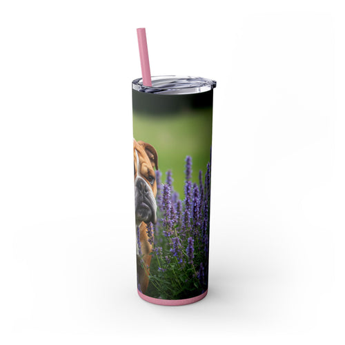Skinny Tumbler with Straw – 20 oz Stainless Steel Cup