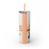 Skinny Tumbler with Straw – 20 oz Stainless Steel Cup
