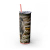 Skinny Tumbler with Straw – 20 oz Stainless Steel Cup
