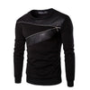 Men's casual fashion zipper plus size long sleeve