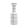Modern Simple Nordic Creative Home White Ceramic Vase Fashion Stripe Handicraft Ornament Home Decoration