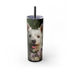 Skinny Tumbler with Straw – 20 oz Stainless Steel Cup