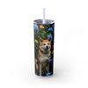 Skinny Tumbler with Straw – 20 oz Stainless Steel Cup