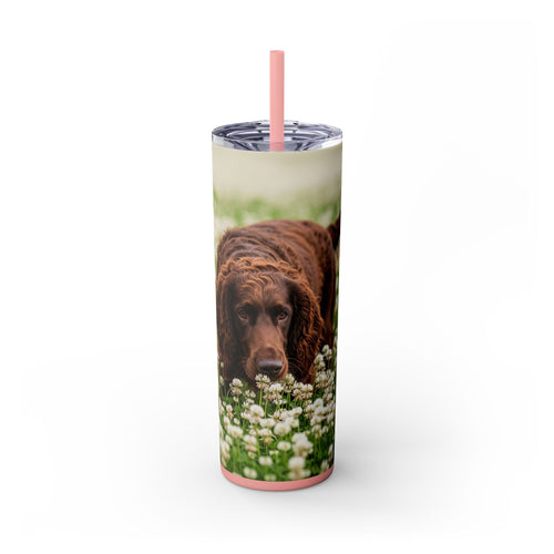 Skinny Tumbler with Straw – 20 oz Stainless Steel Cup