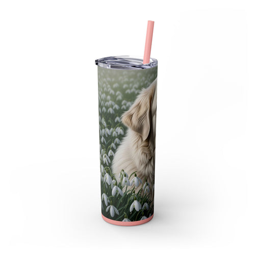 Skinny Tumbler with Straw – 20 oz Stainless Steel Cup
