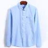NAVY BLUE  New All Season Plus Size Oxford Shirt Men's long sleeve Shirt