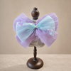 Lavender Blue Satin Lace Pet Bib Collar