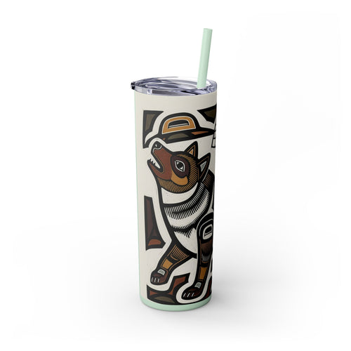 Skinny Tumbler with Straw – 20 oz Stainless Steel Cup