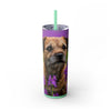 Skinny Tumbler with Straw – 20 oz Stainless Steel Cup