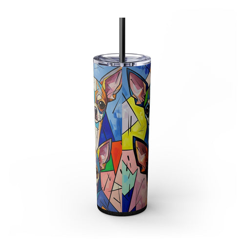 Skinny Tumbler with Straw – 20 oz Stainless Steel Cup