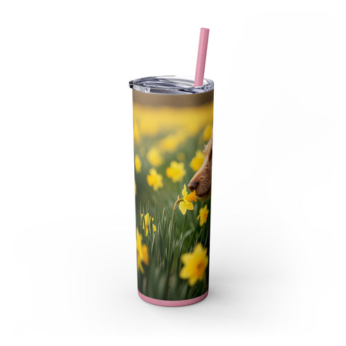 Skinny Tumbler with Straw – 20 oz Stainless Steel Cup