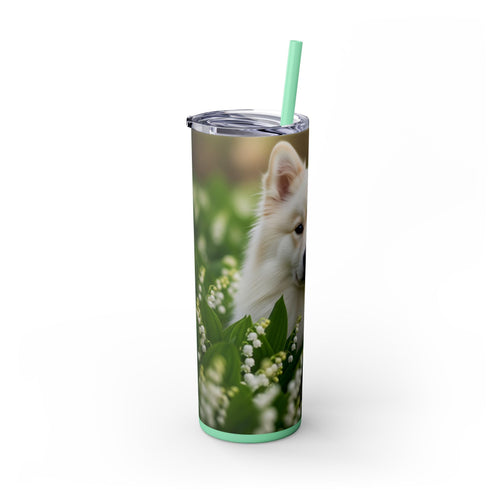 Skinny Tumbler with Straw – 20 oz Stainless Steel Cup