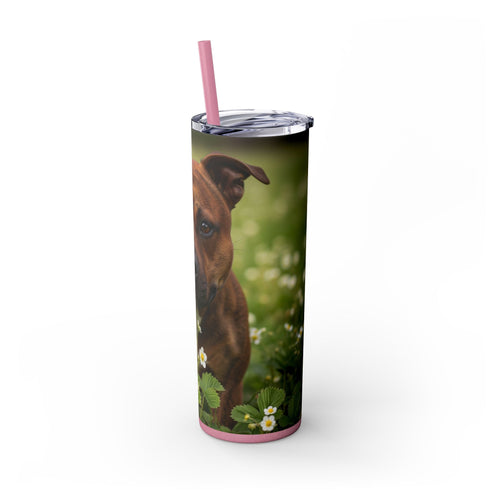 Skinny Tumbler with Straw – 20 oz Stainless Steel Cup