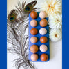Henlay Decorative Egg Storage Tray: Wooden Egg Holder for Refrigerator, Kitchen Counter, Serving, or Display