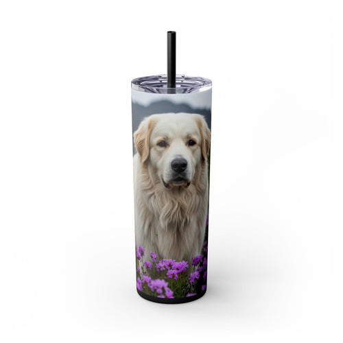 Skinny Tumbler with Straw – 20 oz Stainless Steel Cup
